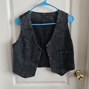 Black Denim Vest